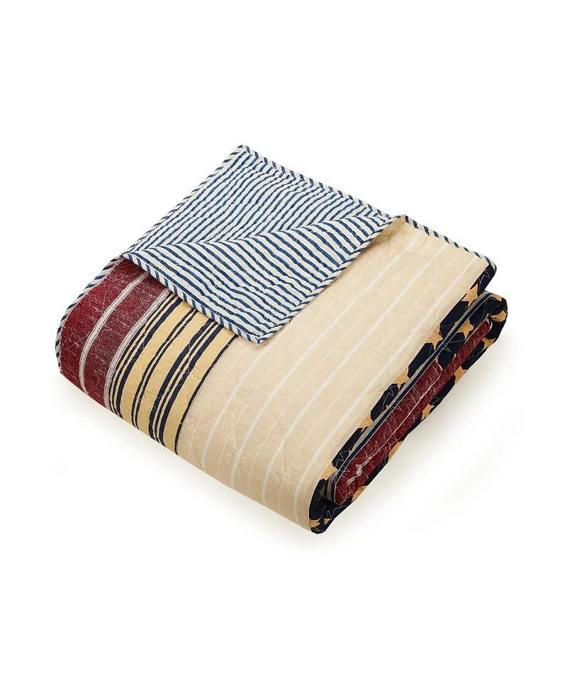 Modern Heirloom Americana Patchwork 2-Piece Quilt Set, Twin/Twin Xl