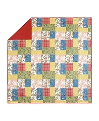 Modern Heirloom Farmhouse Florals Reversible -Piece Quilt Set