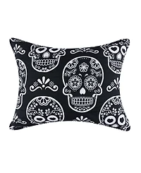 Greenland Home Fashions Sugar Skull Jacquard-Woven Lightweight Pillow Sham, Standard