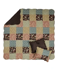 Greenland Home Fashions Hazel Reversible 2-Piece Quilt Set, Twin