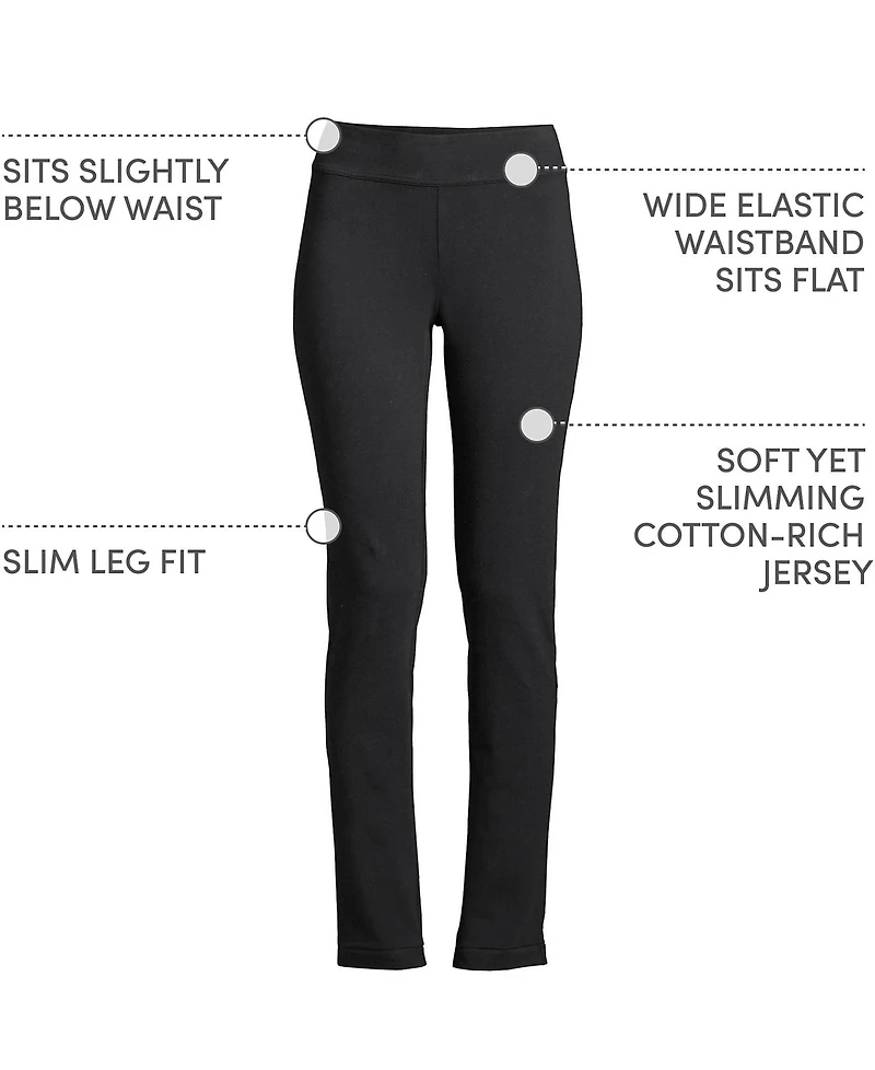 Lands' End Plus Starfish Mid Rise Slim Leg Pants