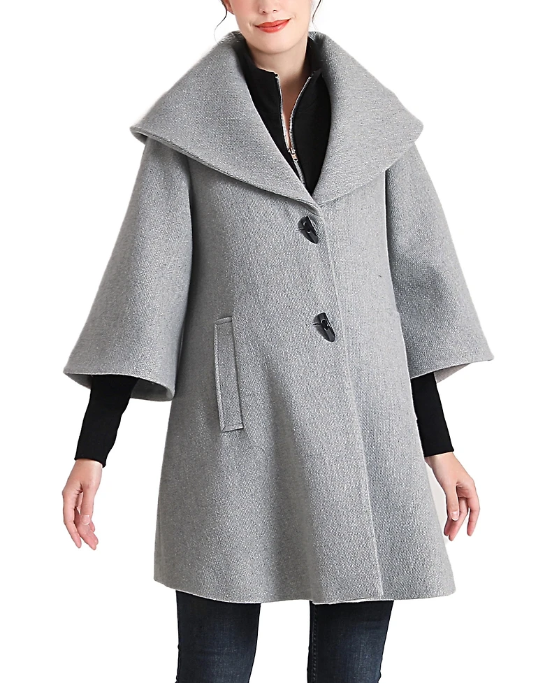 kimi + kai Maternity Aanya A-Line Wool-Blend Removable Bib Coat