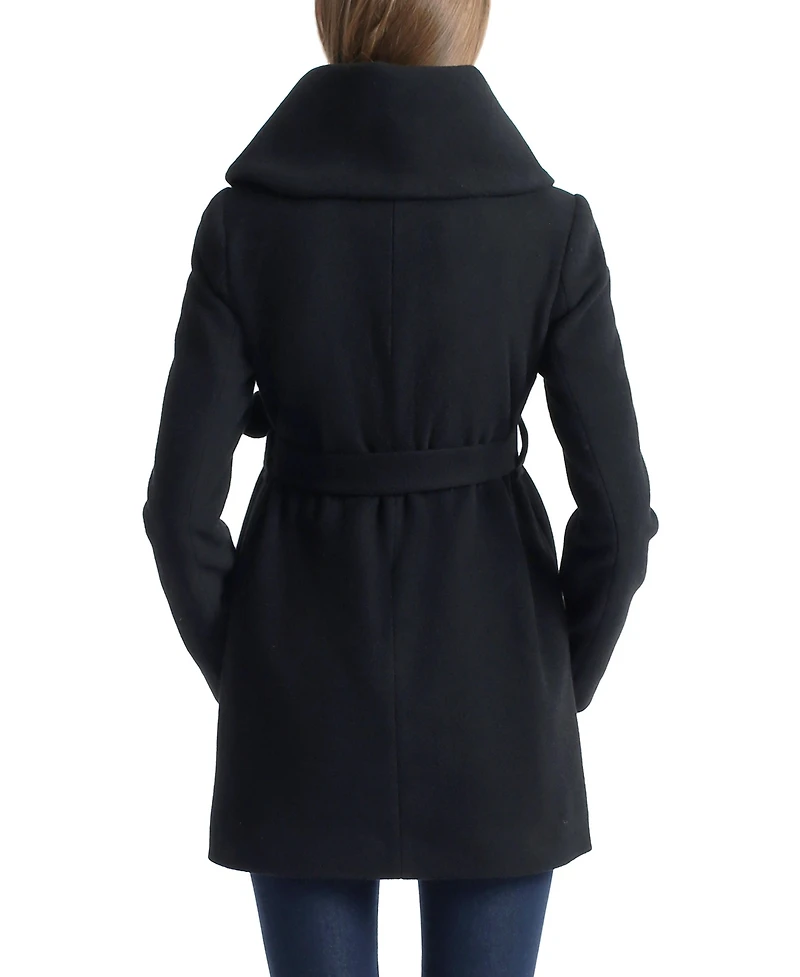 kimi + kai Women's Mia Wool Blend Fold Collar Coat
