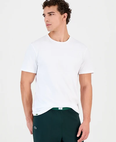 Lacoste Men's 3-Pack Regular Fit Crewneck Undershirts