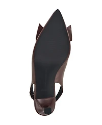 French Connection Women's Bianca Oversized Bow Kitten Heel