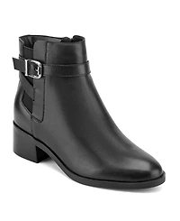 Rockport Women's Teegan Leather Side Gore Block Heel Booties