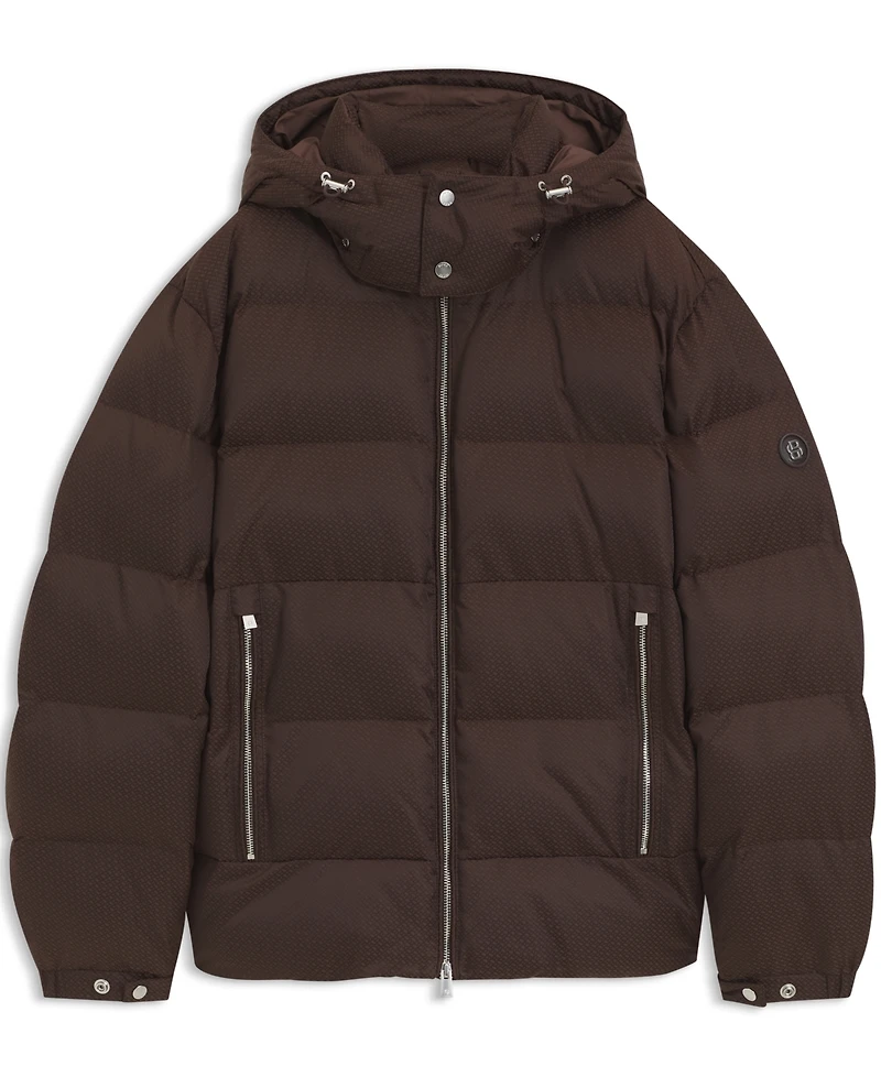 Boss by Hugo Men's Water-Repellent Padded Jacquard Jacket