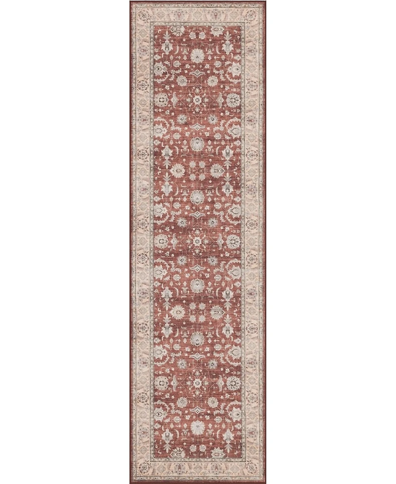 Mink Home Homewell Machine Washable HAM4008 2'x6'11" Runner Area Rug