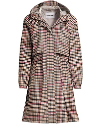 Lands' End Women's Print Squall Packable Long Raincoat