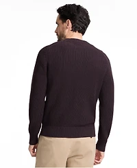 Lands' End Men's Cotton Drifter Saddle Crewneck Shaker Sweater