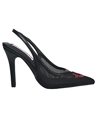 True Religion Women's Ella Mesh Horseshoe Logo Heel
