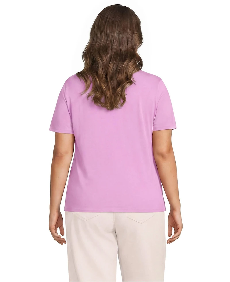 Lands' End Plus Relaxed Supima Cotton Crew Neck T-Shirt