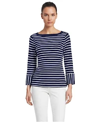 Lands' End Women's 3/4 Mariner Cuff Sleeve Boatneck