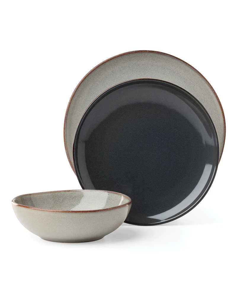 Oneida Shades Gray 12-Piece Dinnerware Set