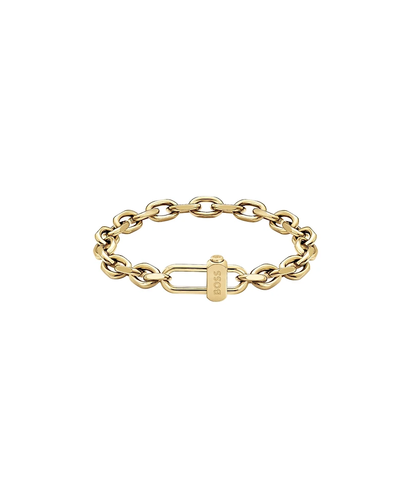 Hugo Boss Men's Ventoux Ionic Plated Thin Gold Steel Bracelet