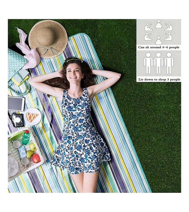 Piscifun Waterproof Foldable Portable Outdoor Picnic Beach Blanket For Travel Camping
