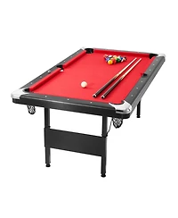 Slickblue Portable Foldable 6.3ft Pool Table with Complete Billiard Accessories