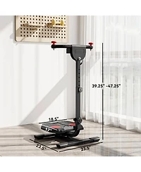 Sevorley Twist Waist Exercise Machine with Adjustable Handlebar, Lcd Monitor, Foldable Steel Frame
