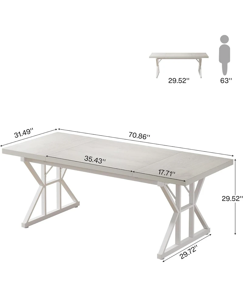 Tribesigns 70.86" Industrial Executive Desk