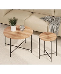 Flynama 2-Piece Radial Pattern Cylindrical Table Set