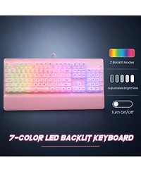 Lofree 104 Keys Wired Led Backlit Gaming Keyboard with Wrist Rest