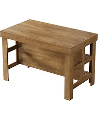 Tribesigns 55.1" Kitchen Island with Seating and Storage