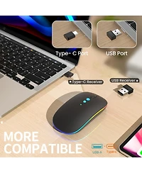 Lofree Rechargeable Wireless Quiet-Click Mouse Compatible with Pc/Mac