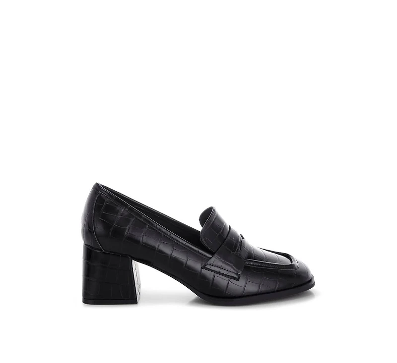 London Rag Women's Pitaka Block Heel Penny Strap Loafers