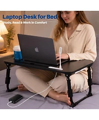 Gnuadz Laptop Desk Bed Adjustable Foldable Portable Drawer Cup Holder Tray