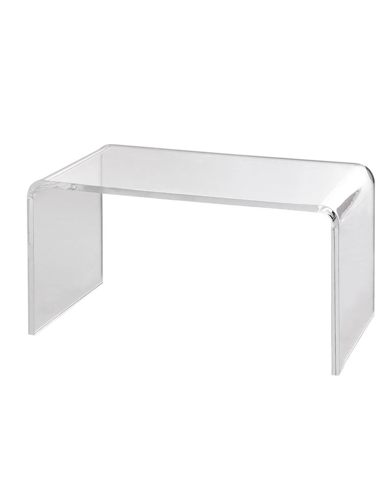 Slickblue Modern C Shaped Acrylic Side Table with Transparent Design