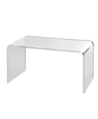 Slickblue Modern C Shaped Acrylic Side Table with Transparent Design