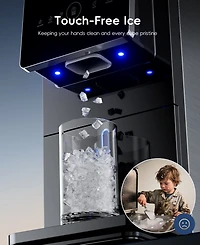 Ecozy Chillio Nugget Ice Maker, 40 lbs/Day, Touchless Dispensing
