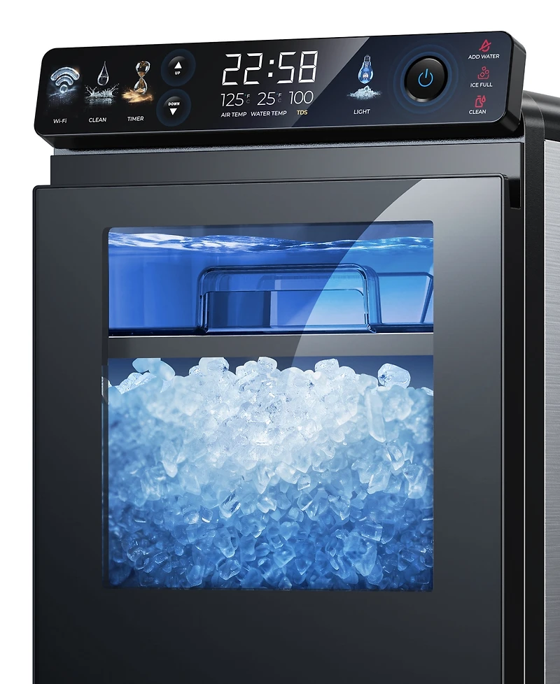 Ecozy Chillio Nugget Ice Maker, 44 lbs/Day, App Control, Self-Cleaning