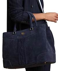 Lauren Ralph Lauren Cable-Embossed Large Marcy Satchel Bag