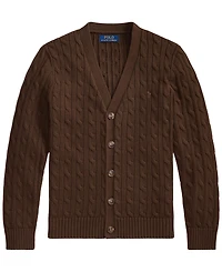 Polo Ralph Lauren Boys' 8-20 Cable-Knit Cotton V-Neck Cardigan