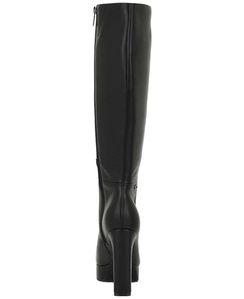 Guess Women's Daska Platform Block Heel Dress Boots