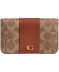 Coach Canvas Signature Essential Slim Mini Card Case Wallet