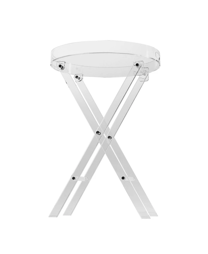 Slickblue Acrylic Folding End Table with Clear Side Table Design