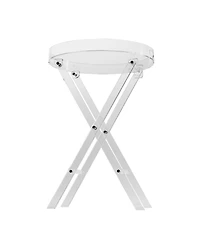 Slickblue Acrylic Folding End Table with Clear Side Table Design