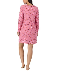 Cuddl Duds Women's Long-Sleeve Crewneck Knit Sleep Shirt