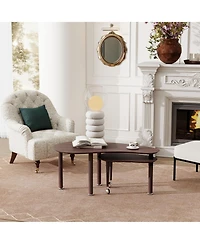 Flynama Rotating Coffee Table Veneer Nesting Lift Top Solid Wood Living Room Center Table