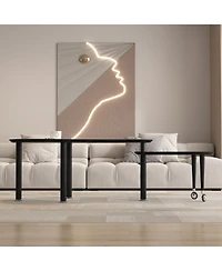Flynama 360degree(s) Rotatable Coffee Table, Oak Veneer