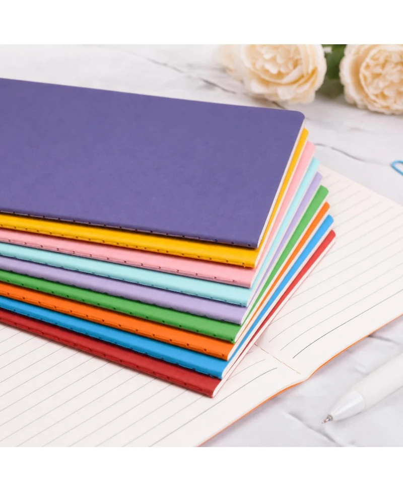 Danrong 45pieces A5 Bulk Lined Notebooks 15 Vibrant Colors 60 Pages Lay Flat Journals