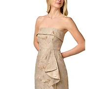 Adrianna Papell Women's Strapless Mermaid Metallic Dress