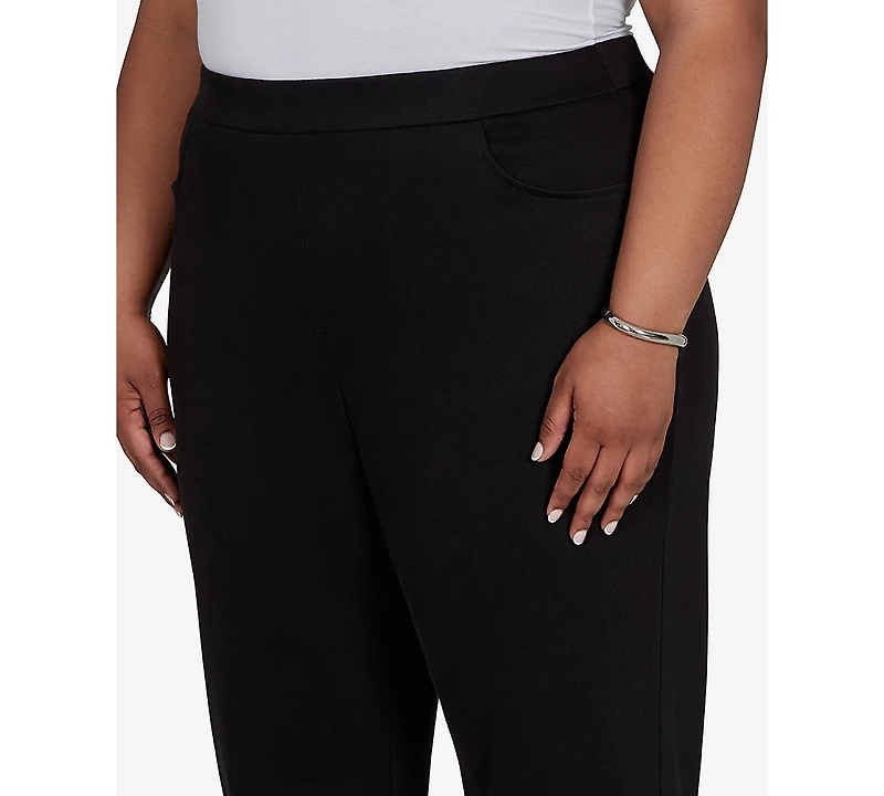 Alfred Dunner Plus Travel Advisory Pull-on Straight Pants