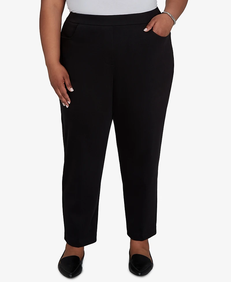 Alfred Dunner Plus Travel Advisory Pull-on Straight Pants