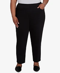 Alfred Dunner Plus Travel Advisory Pull-on Straight Pants