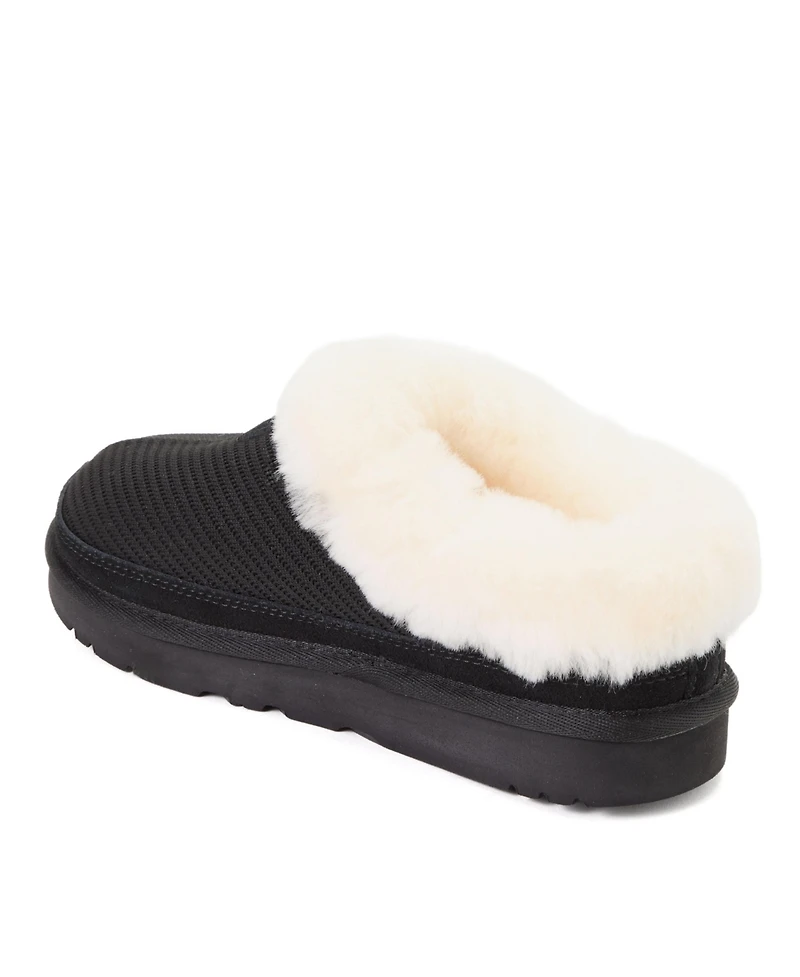 Dearfoams Women's Fireside by Adelaide Sport Knit Clog Water Repellent Slippers
