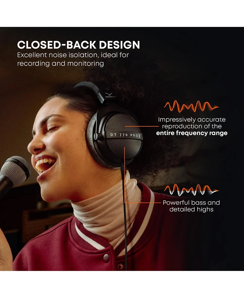 beyerdynamic Dt 770 Pro X Wired Over-Ear Headphones, 48 Ohm, Closed-Back Professional Recording Studio Monitor. Recording, Sound Isolation