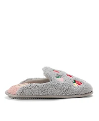 Dearfoams Women's Pink Bow Teddy Scuff Slipper